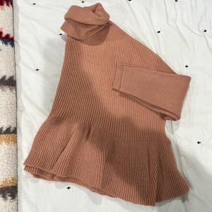 Pink peplum sweater